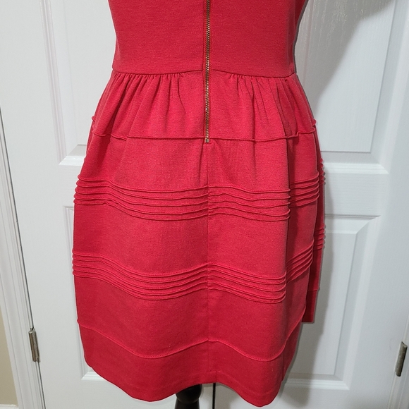 Elle Fitted A-Line Dress w Ribbed Detail - Picture 14 of 14